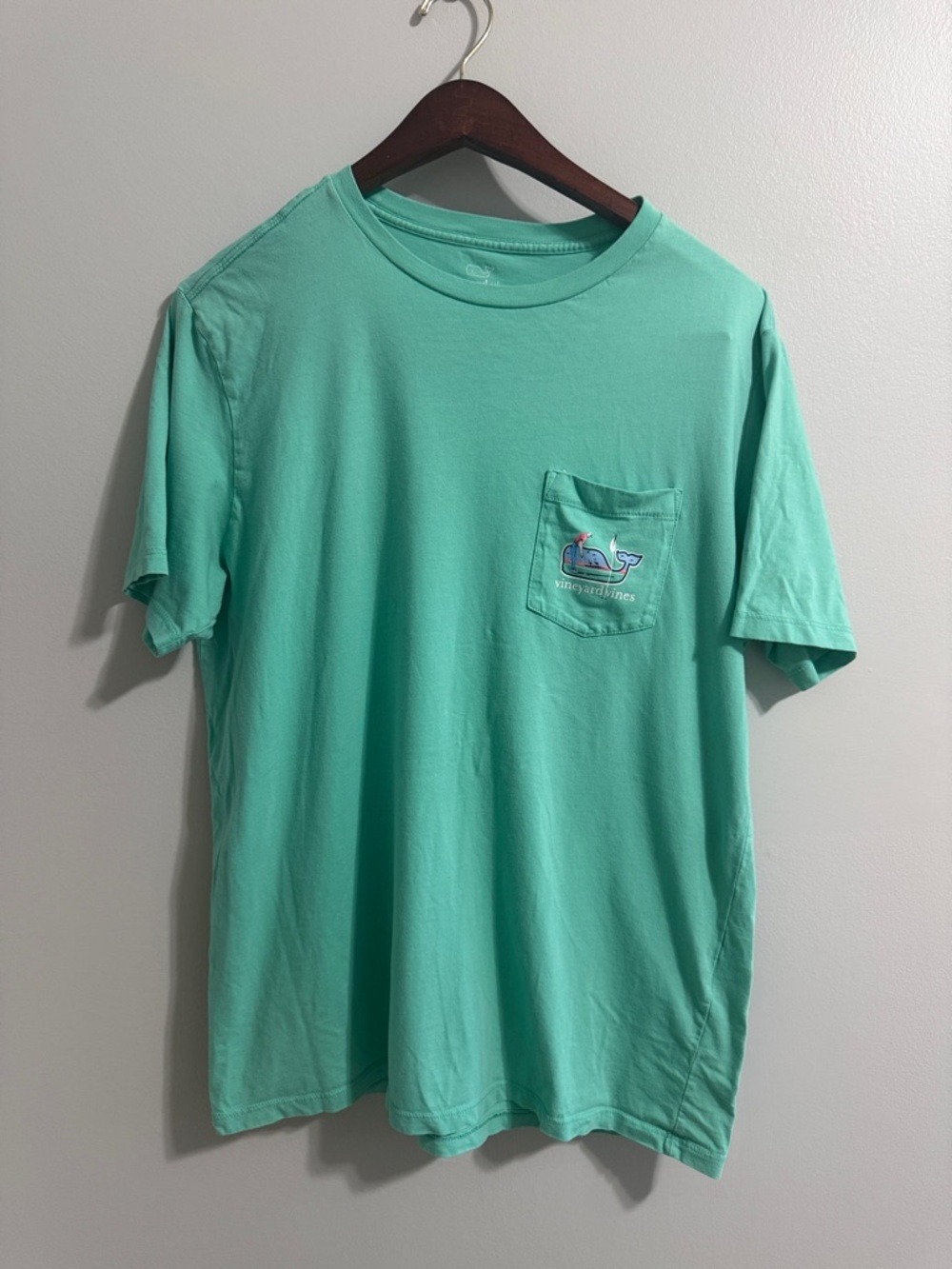 Vineyard Vines Mint Green Short-Sleeve Pocket Tee with Golf Design
